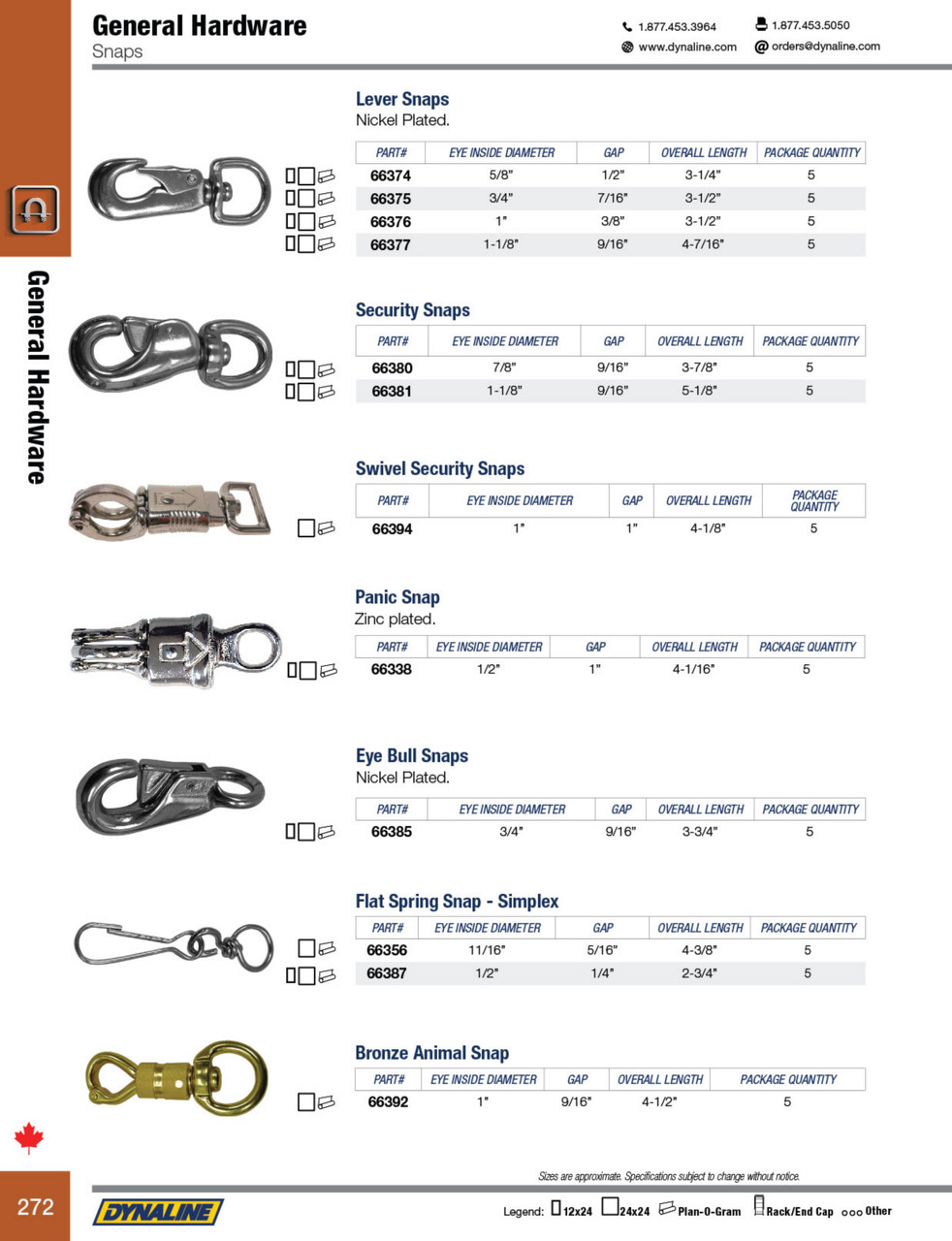Flat Spring Swivel Simplex Snap  66387