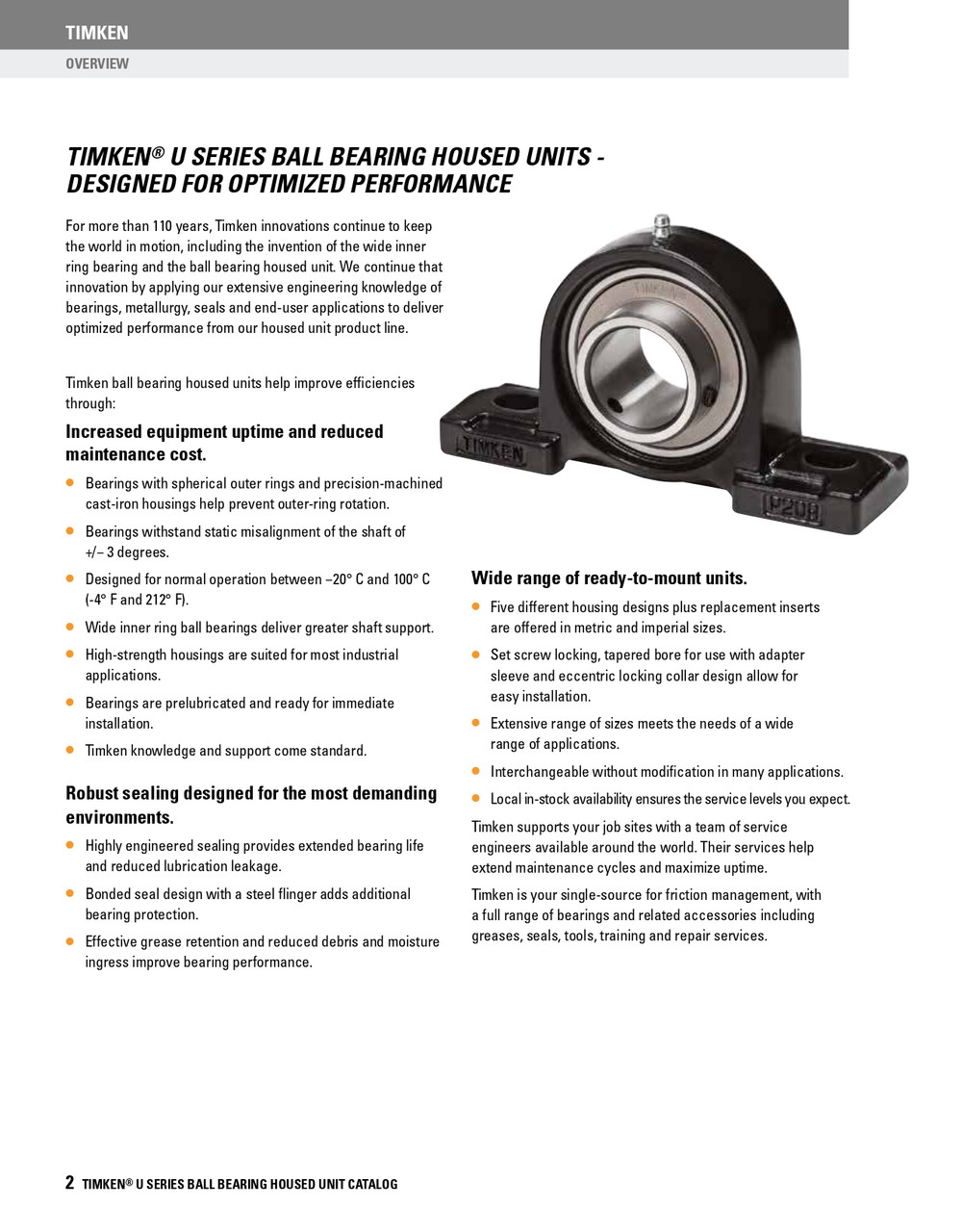 1-7/16" Extended Bore Spherical Ball Bearing Insert w/Eccentric Locking Collar   UEL207-23