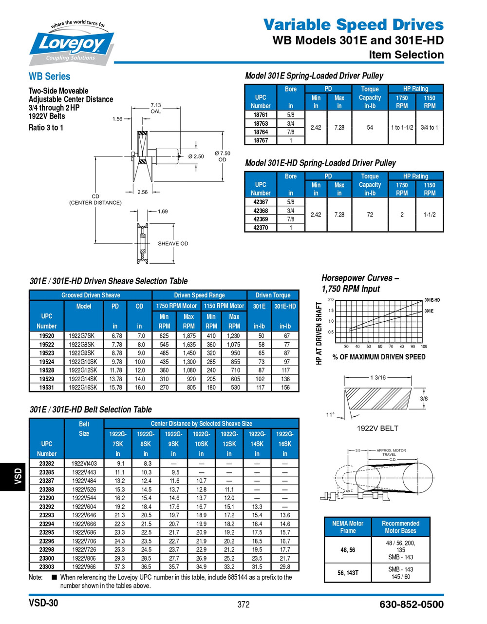 9" 1922V Type 1 Companion Sheave   1922G9SK-SHEAVE