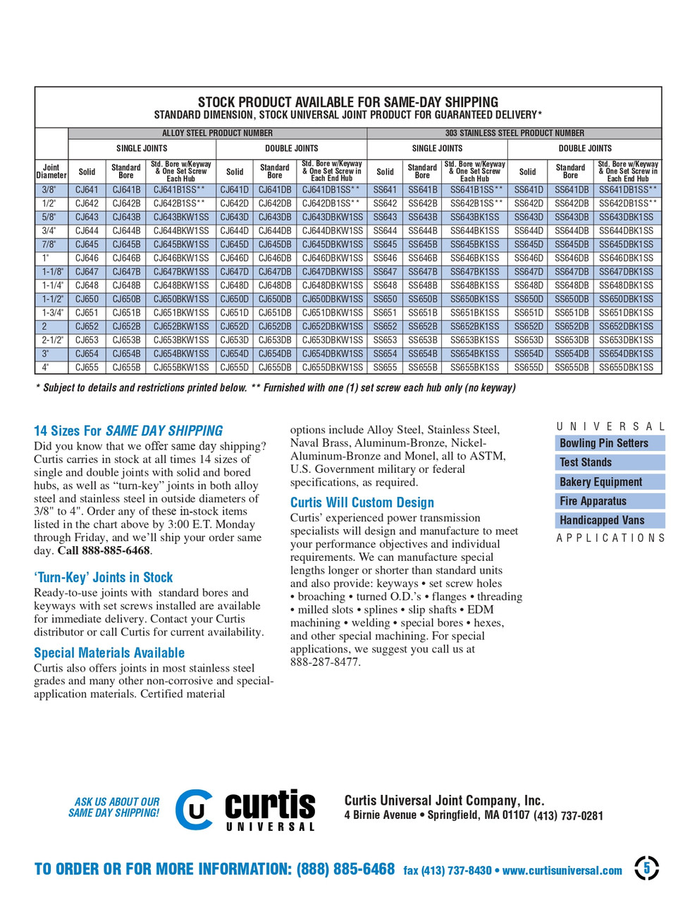 7/8 x 7/8" SS651DB Series Lovejoy® Double Universal Joint   SS651DB-UJ-7/8X7/8-NKW NSS BE