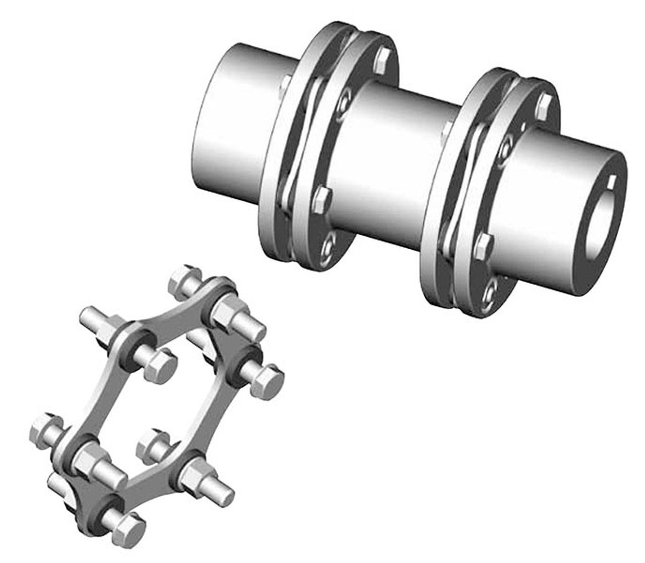 3" Shaft Lovejoy® SX202-6 Series Disc Coupling Hub   SX202-6-HUB-3"-3/4X3/8KW
