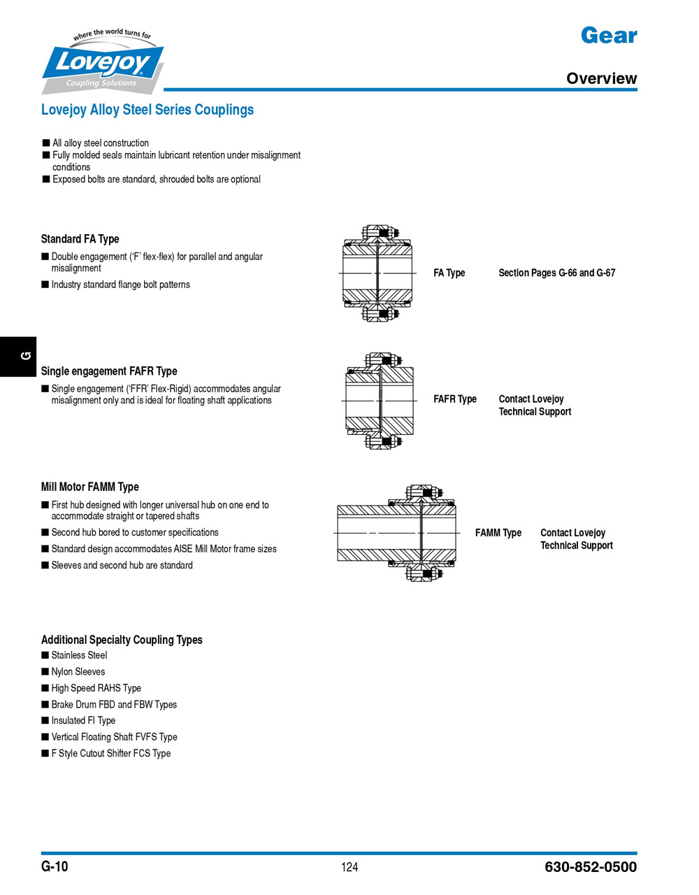 FA-2 Series Lovejoy® Exposed Bolt Alloy Flanged Gear Coupling Sleeve w/ Seal   FA-2E-SLEEVE-W/SEAL