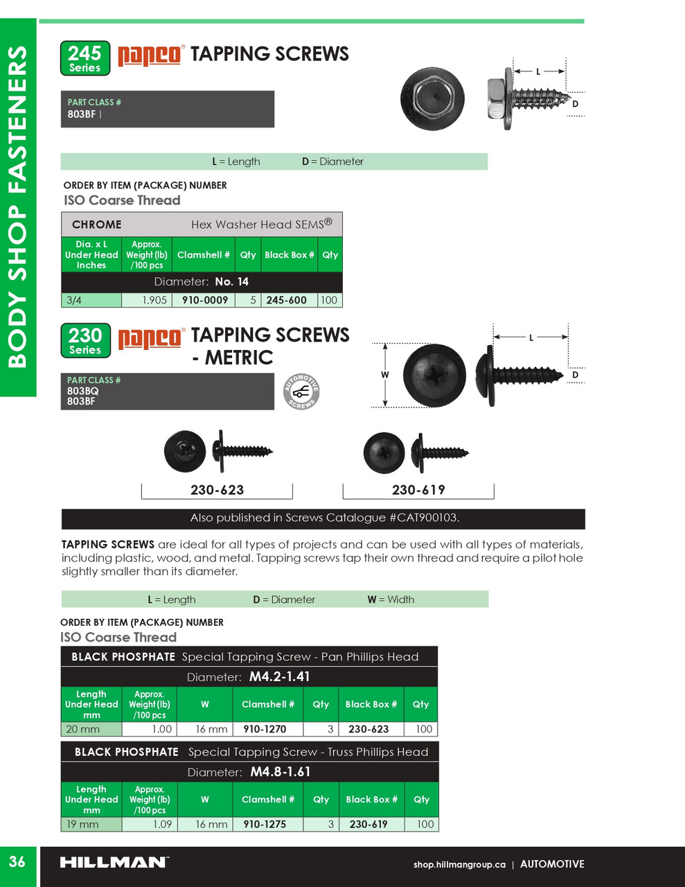 1/4 x 3/4" Hex Head Chrome SEMS® Tapping Screw 100 Pc.   245-600