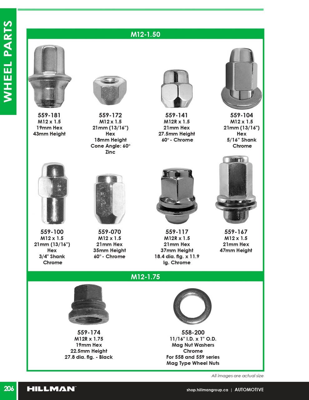 11/16" Mag Washer (For 558/559 Series Wheel Nuts) 100 Pc.   558-200B