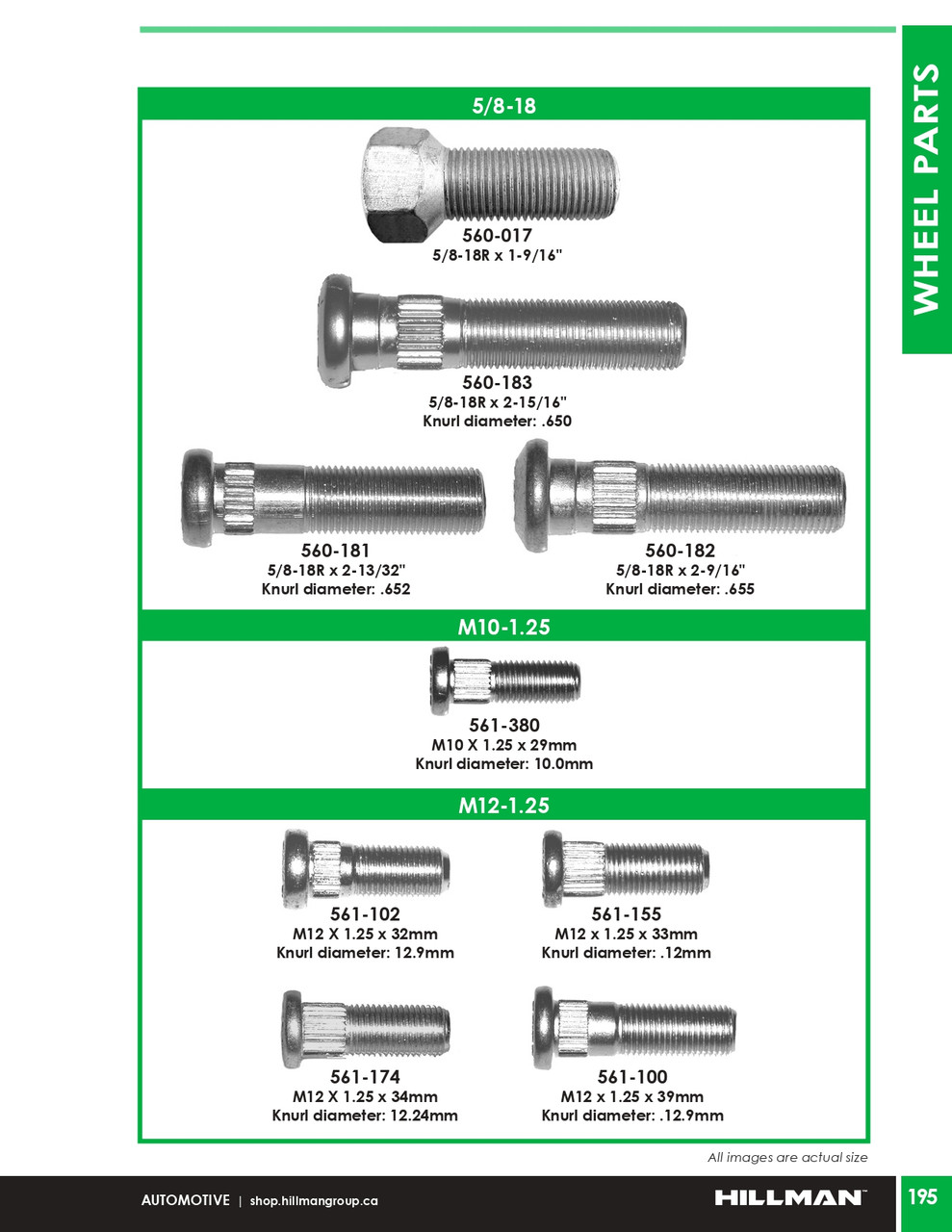 5/8"-18 x 2-13/32" Bare Type 2 Wheel Bolt 10 Pc.   560-181