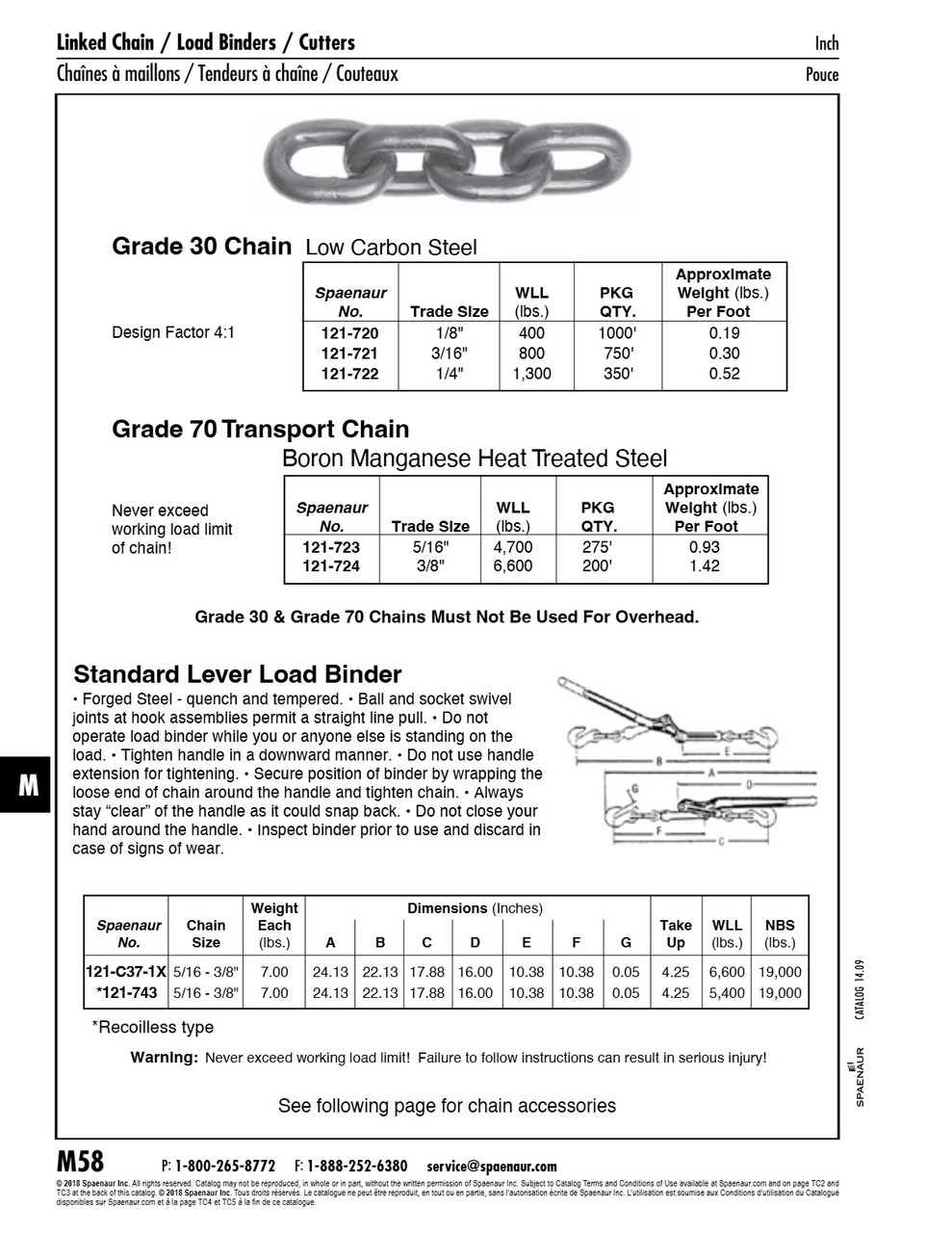 Load Binder Lever Type Maximum Chain Size 5/16"-3/8" Load Capacity 6600 Lbs Forged Steel Heat Treated   121-C37-1X