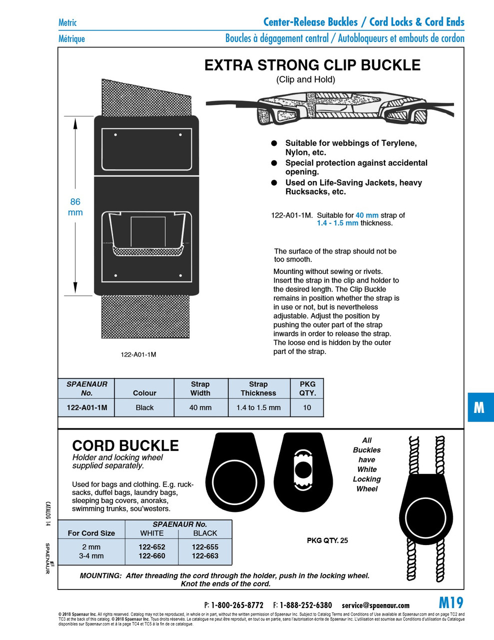 Cord Buckle (2 Parts - Holder & Locking Wheel) For 3Mm-4Mm Cord Delrin 500 Plastic White   122-660