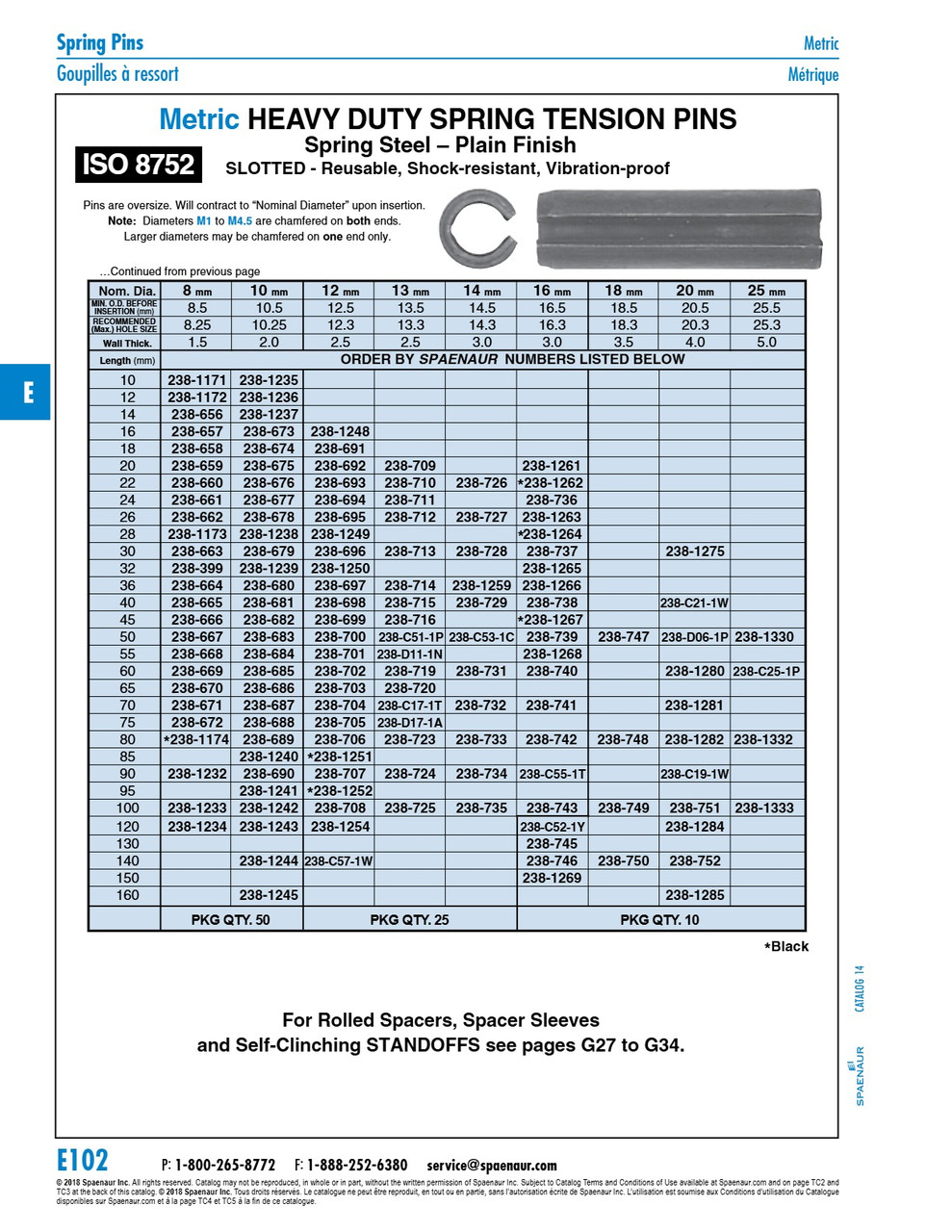 Heavy Duty Tension Pin Iso 8752 12Mm X 20Mm Hi Carbon Spring Steel Plain Iso 8752 12X20   238-692