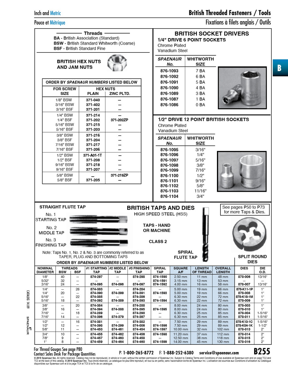 British Hexagon Nut Bsf 7/16" Bsf Steel Plain   371-206