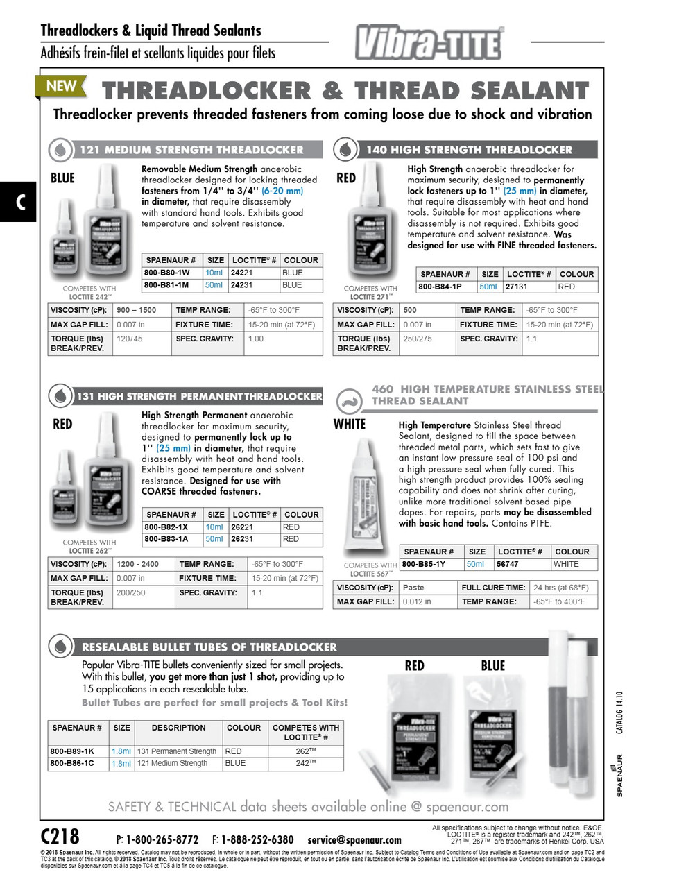 Vibra-Tite 131  Anaerobic Threadlocker Permanent Strength 10Ml   800-B82-1X