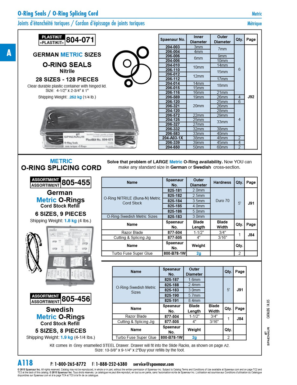 O-Ring Splicing Kit Swedish Metric Nitrile   805-456