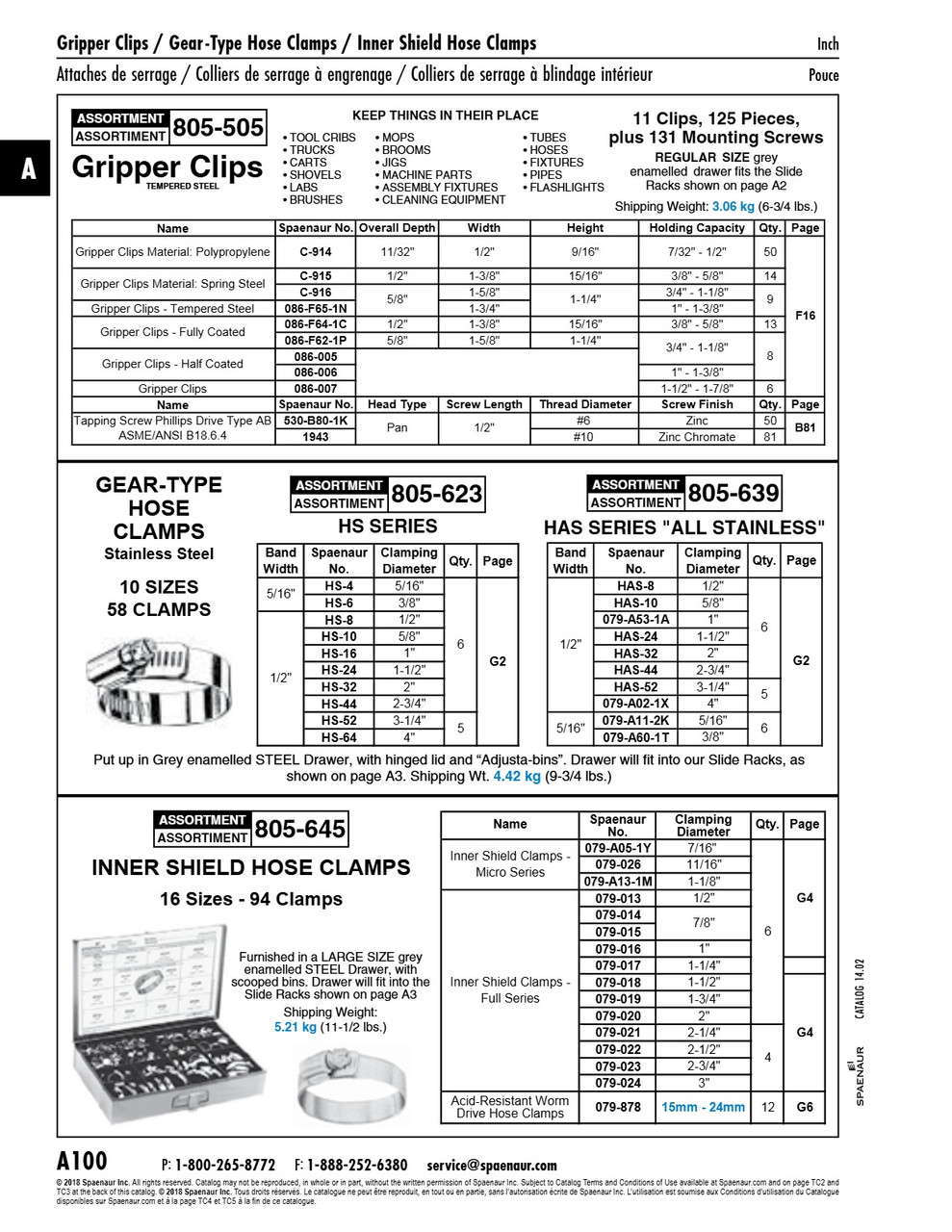 Hose Clamp Assortment Stainless Steel With Zinc Plated Screws   805-623