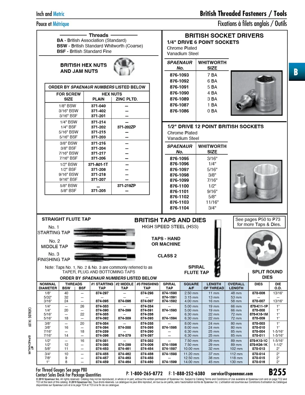 Starting (Taper) Tap 3/8" Bsf High Speed Steel   874-384