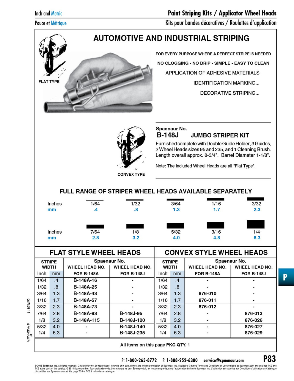 Convex Wheel Head For B-148A For 1/16" Stripe   876-011