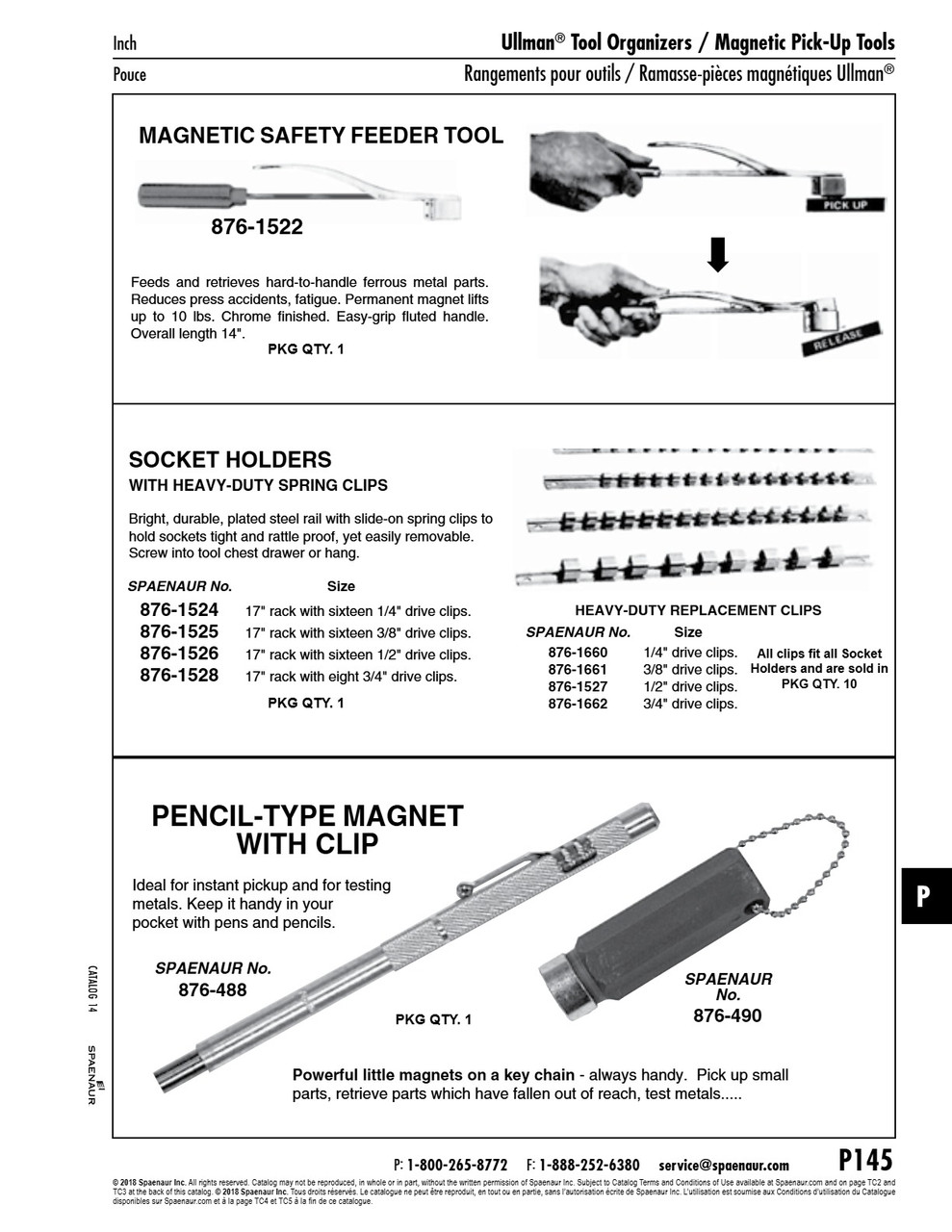 Replacement Clips For Socket Holder Rail 1/2" Drive Clips Steel Chrome Plated Use With Sn# 876-1526   876-1527
