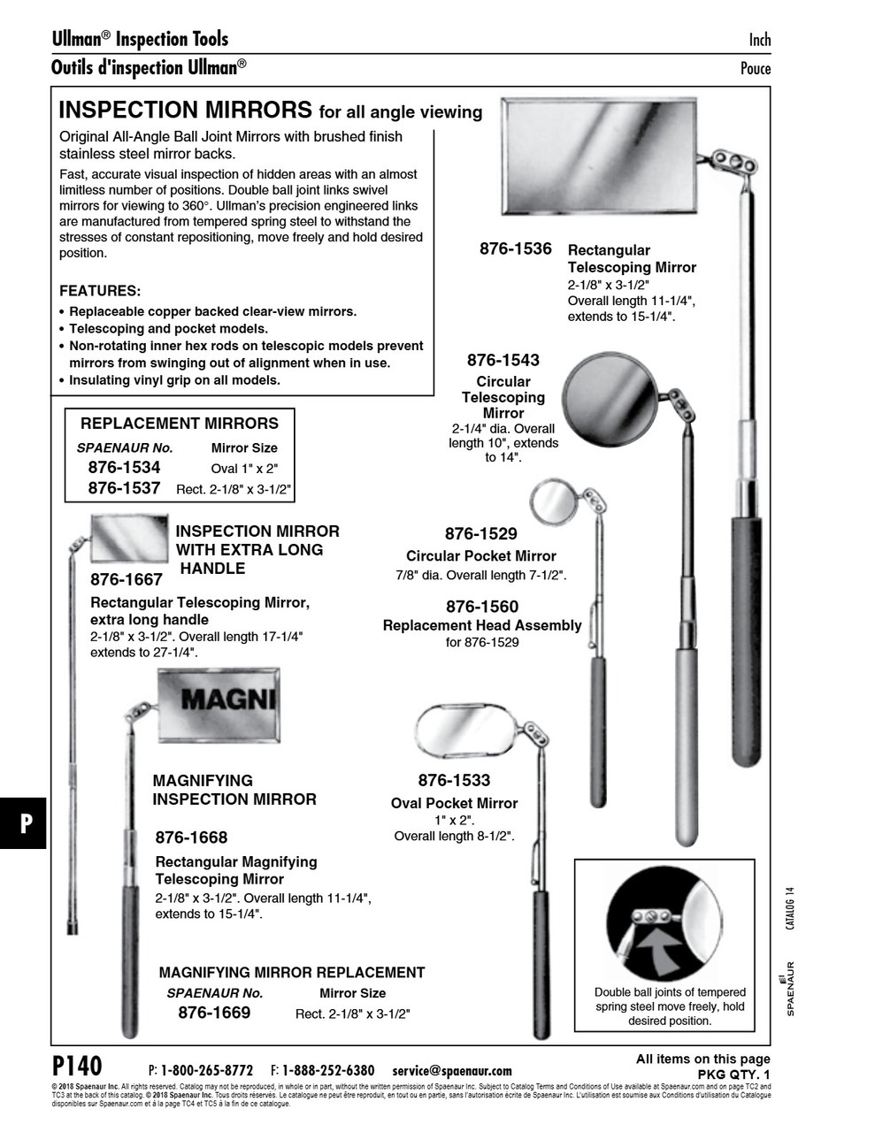 Replacement Mirror 2 1/8" X 3 1/2" Rectangular Stainless Steel Black Use With Sn# 876-1536   876-1537