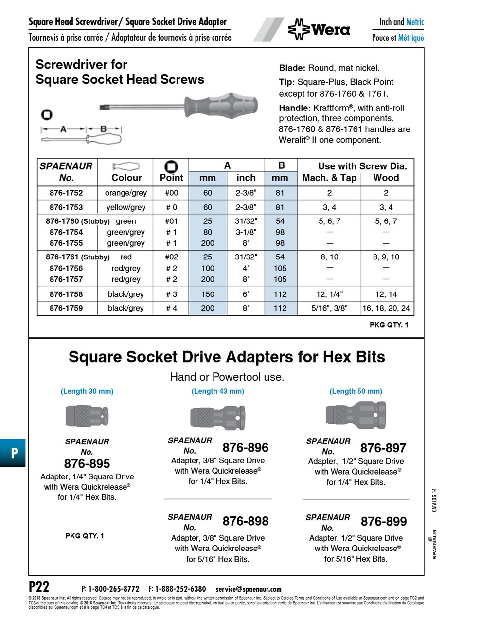 Square Socket Screwdriver #0 X 60Mm Blade Length Steel Plastic Yellow/Grey Handle   876-1753