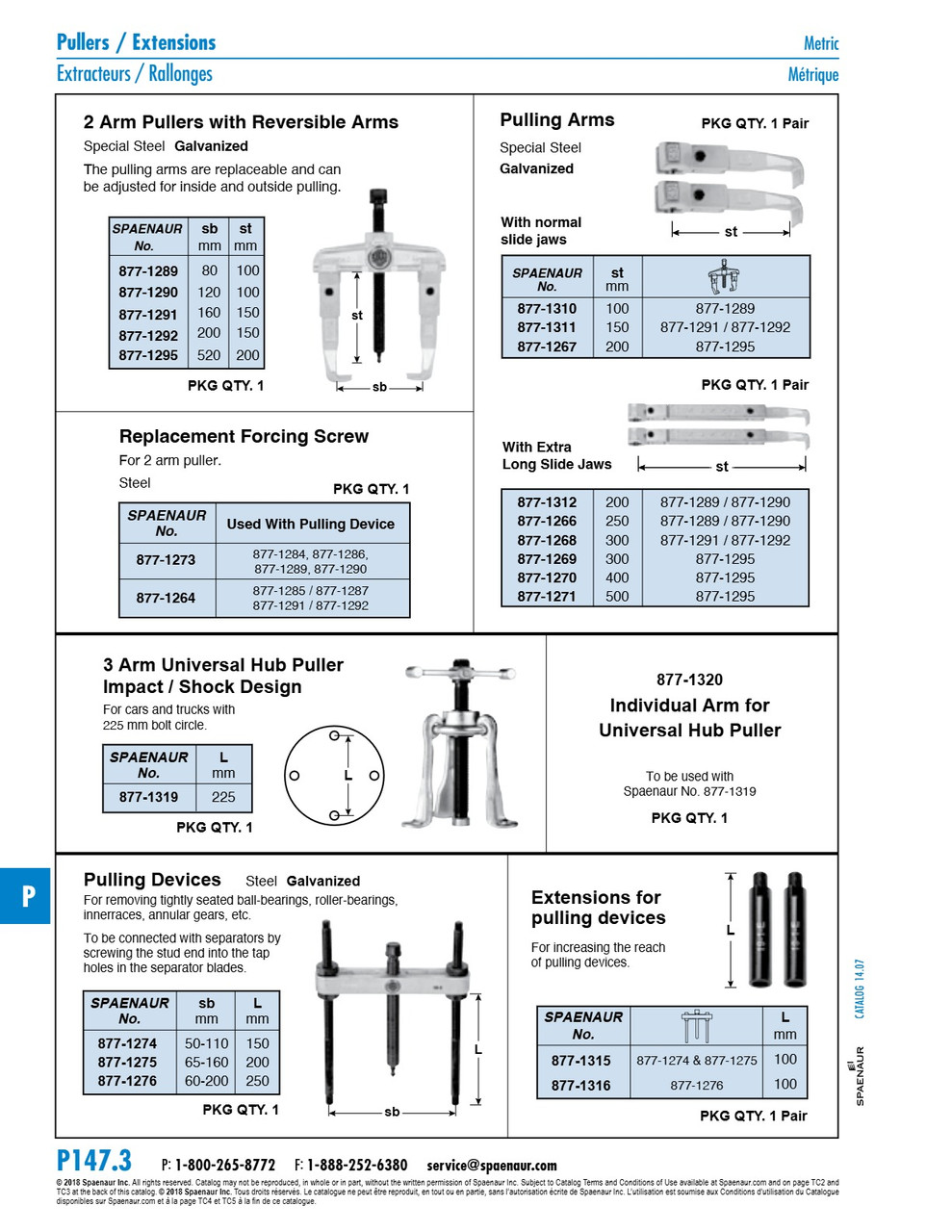 Puller For Separator #15-0 & #17-0 Min Cap. 50Mm Max 110Mm Depth 150 Steel Grey   877-1274