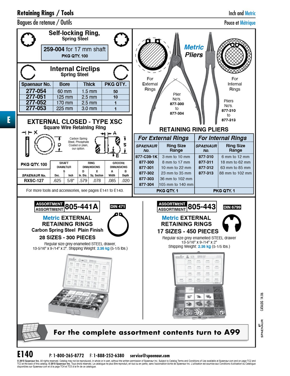 Metric Int Retaining Rings Pliers 63Mm - 85Mm Steel   877-312