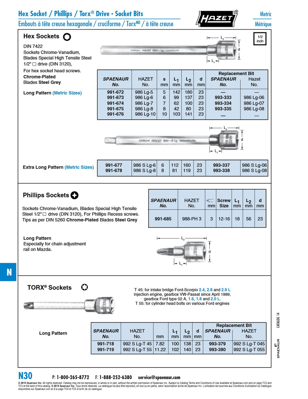 1/2" Drive Socket For Hollow Hex Head Screws Long Pattern 7Mm Chrome Vanadium Chrome Plated Steel Grey Bit   991-674