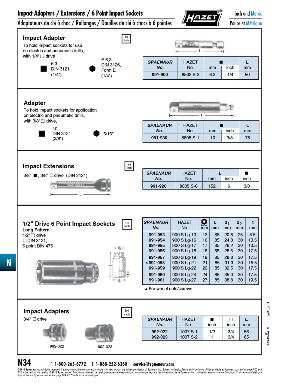 3/8" Impact Extension 6" Long Safety Spring/Pin Extra 3/8" Drive X 6" Long Special Chrome Vanadium Burnished   991-926