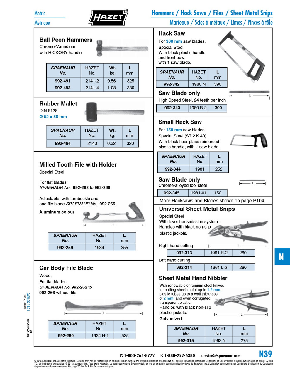 "Knabber" Sheet Metal Snips Cuts Sheet Metal Up To 1.2Mm 275Mm Long Special Steel Galvanized   992-315