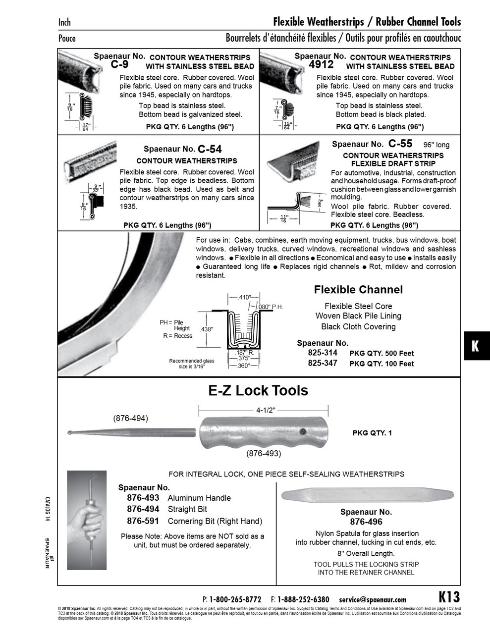 Flexible Weatherstrips Contour With Stainless Steel Bead 9/16" X 17/64" X 96" Long Steel/Rubber/Wool   C-9