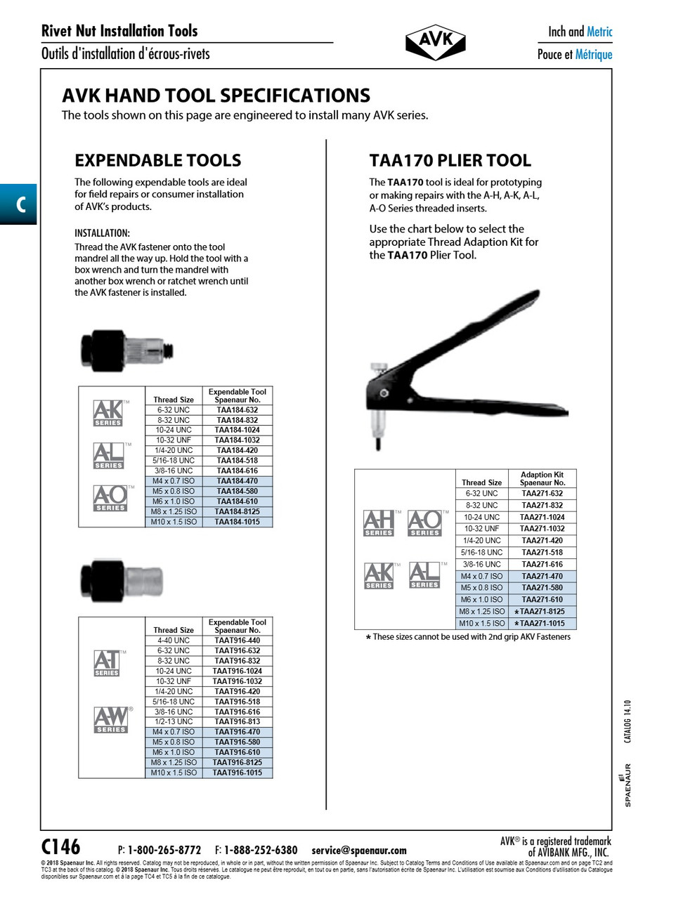 Conversion Kit For Insert Hand Tool #8-32 Unc   TAA271-832