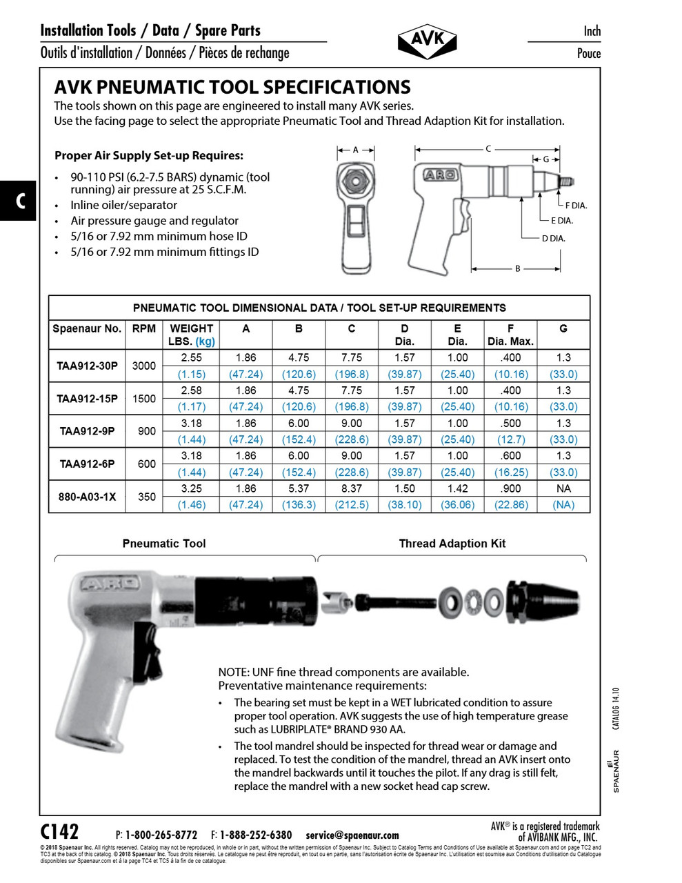 Avk Insert Power Installation Tool 600 Rpm For Thread Size 5/16" 3/8" M8 M10 Av6P/8517   TAA912-6P