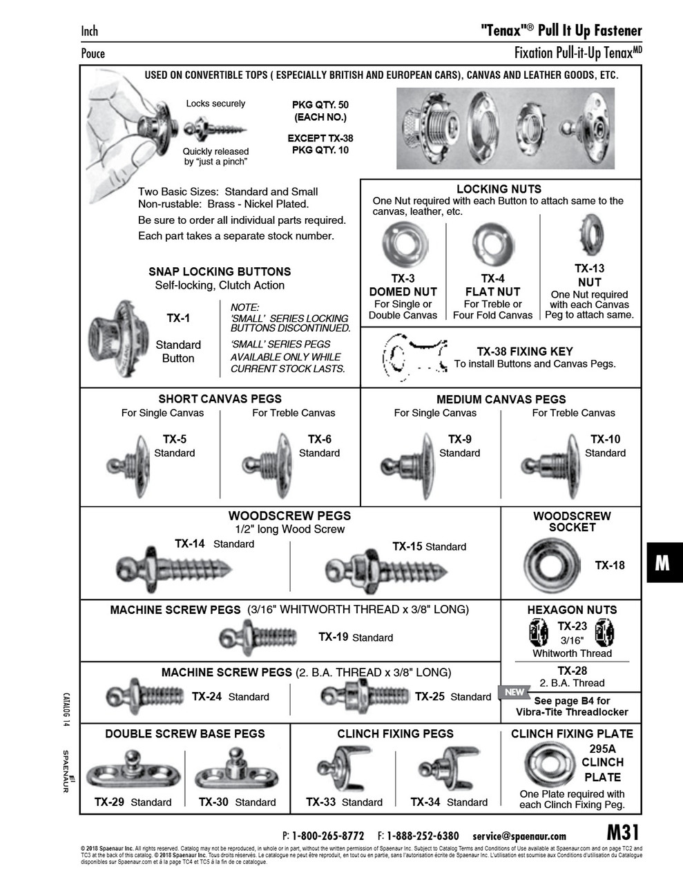 Tenax Long Standard Machine Screw Peg For Treble Canvas 2. B.A. Thread X 3/8" Long Brass Nickel Plated   TX-25