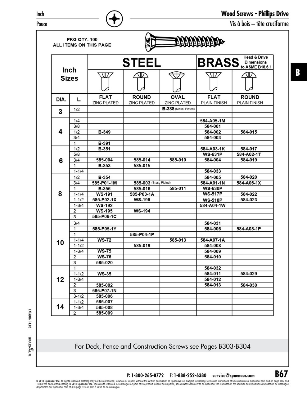 Wood Screw Flat Phillips Head #10 X 1 1/4" Low Carbon Steel Zinc Chromate Ansi B18.6.1 1981   WS-72