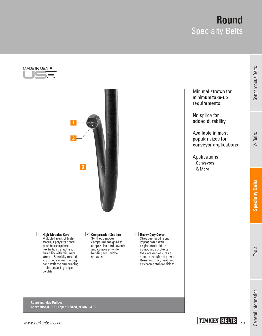 9/16" Round Belt   916R80