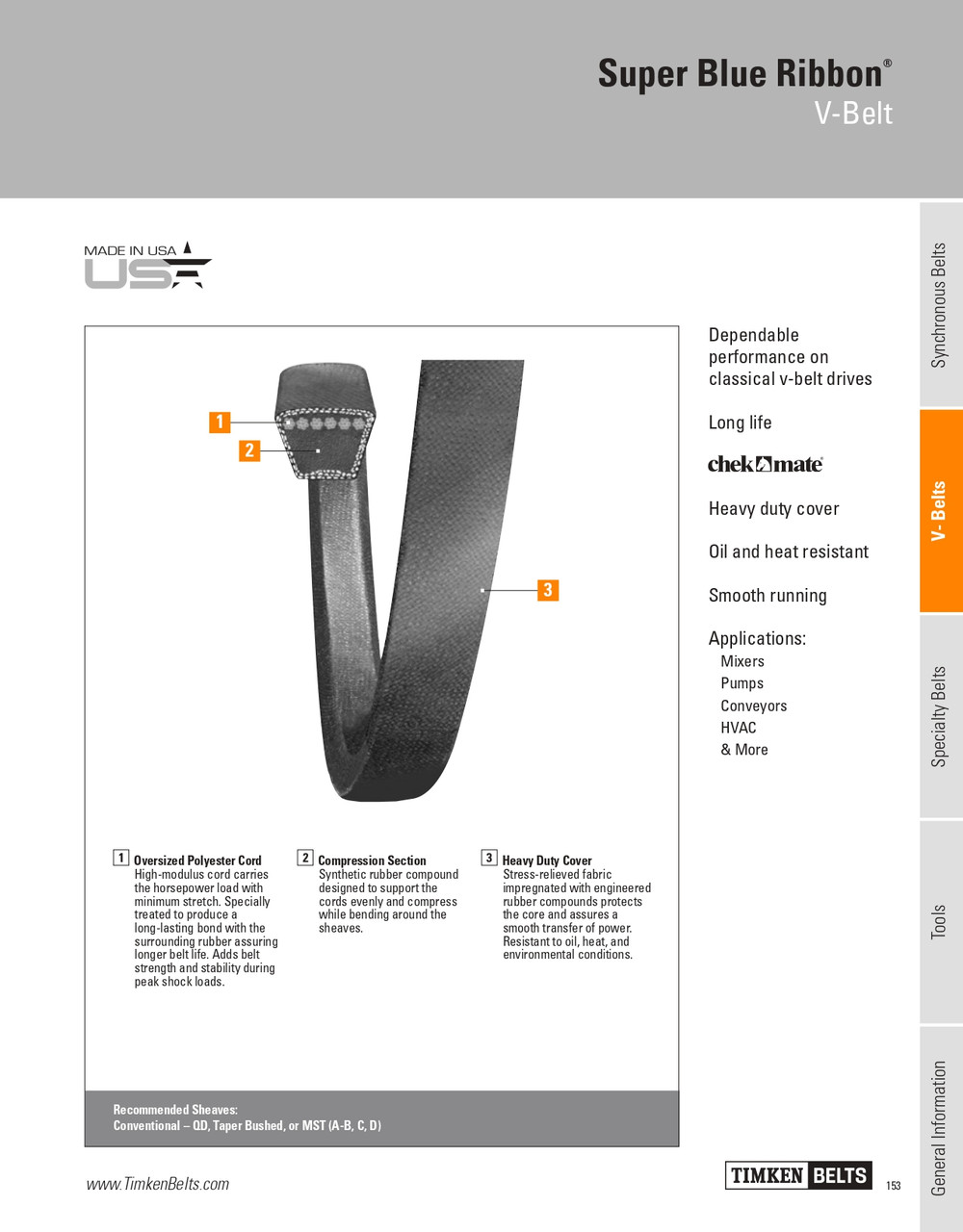 Super Blue Ribbon® V-Belt   D195