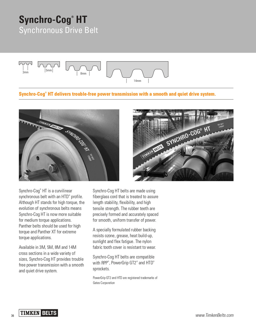 Synchro-Cog® HT Timing Belt   350-5M-15