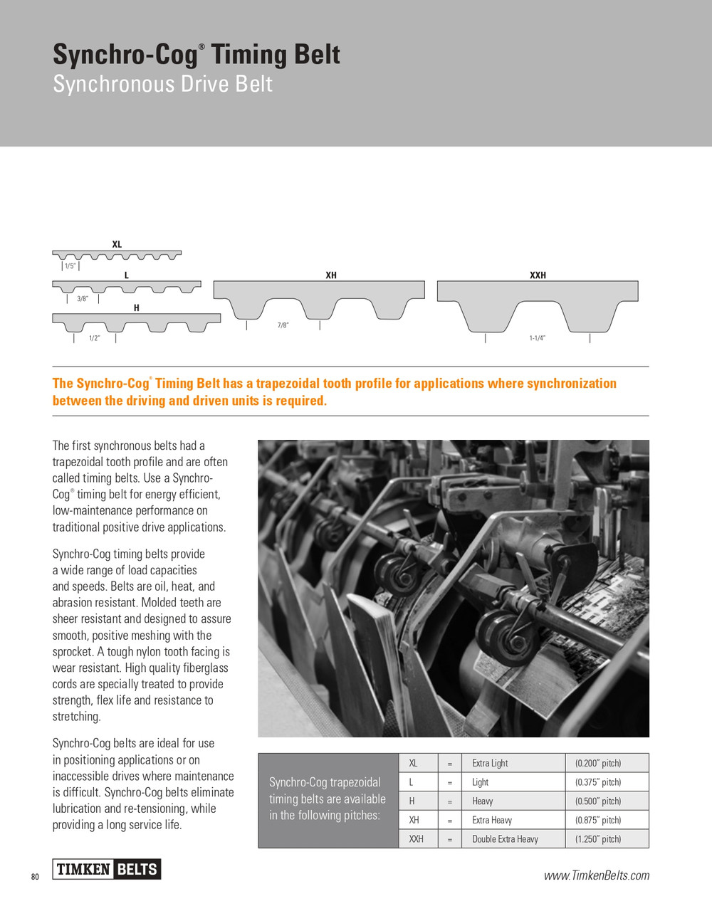 Synchro-Cog® Timing Belt   1400H100