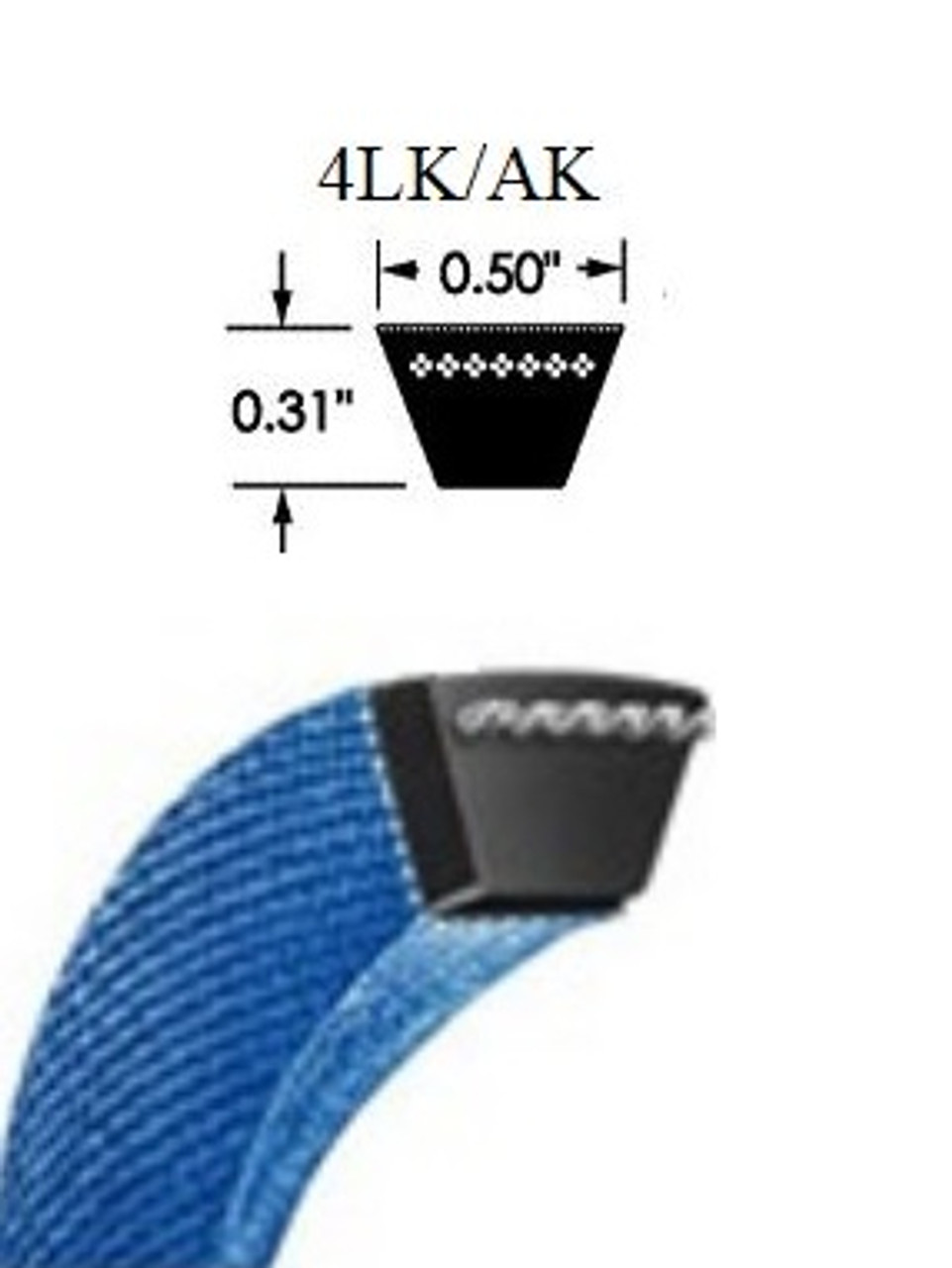 1/2" Lawn & Garden V-Belt MXV4-1020