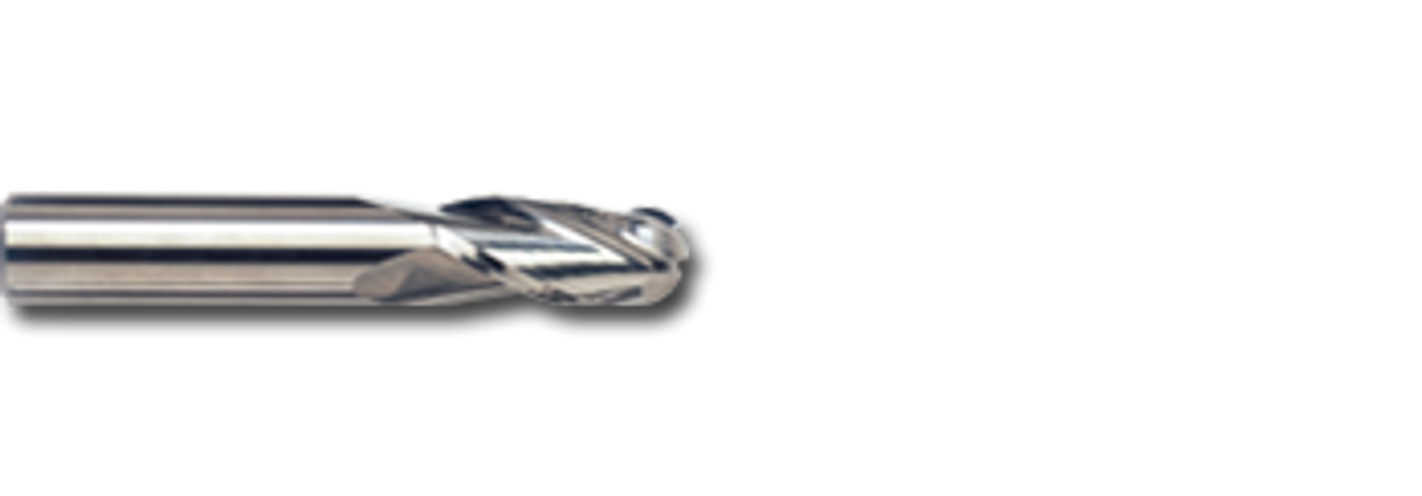 7/64" TiN Coated Solid Carbide 3 Flute Ball Nose End Mill   SC24109T