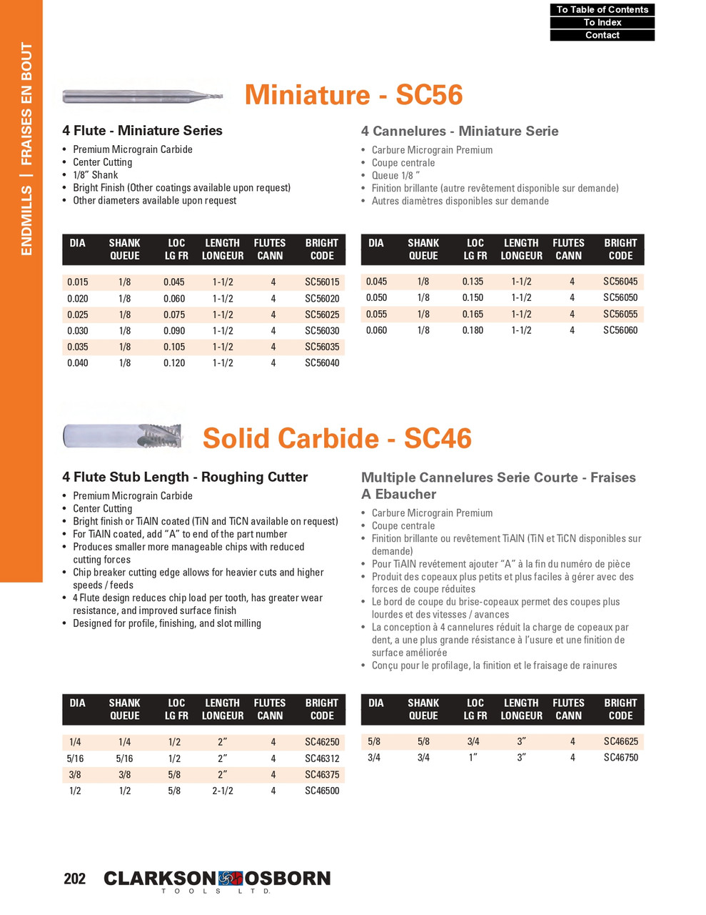 1/4" Solid Carbide 4 Flute Stub Roughing End Mill   SC46250
