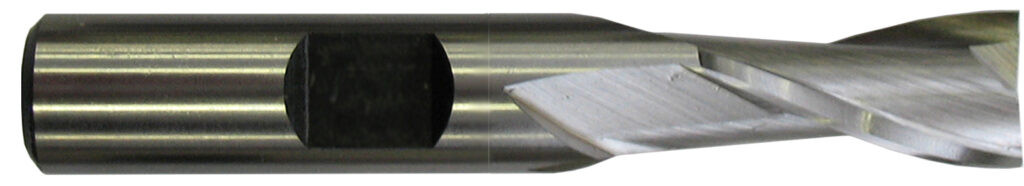 3/8" TiN Coated HSS 2 Flute High Helix End Mill   EM15024T