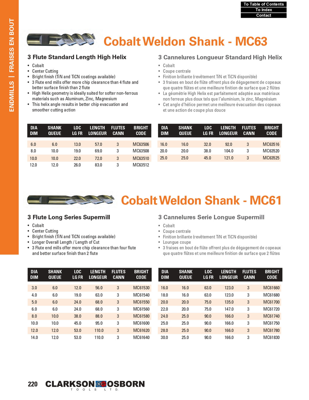 5mm Cobalt 3 Flute Long End Mill   MC61550