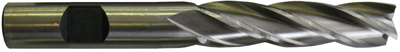 7/8" TiN Coated HSS 4 Flute Long End Mill   EM62456T