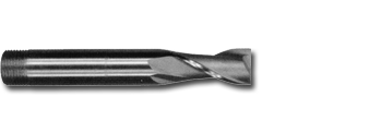 15mm TiN Coated HSS 2 Flute Long Threaded Shank End Mill   MC06650T
