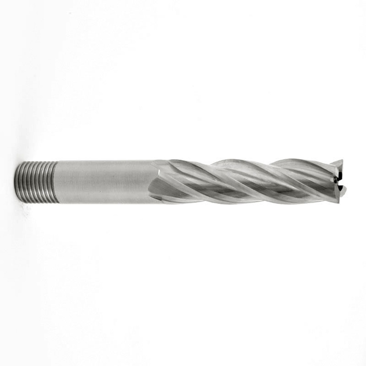 3/16" TiN Coated HSS 4 Flute Long Threaded Shank End Mill   MC04012T