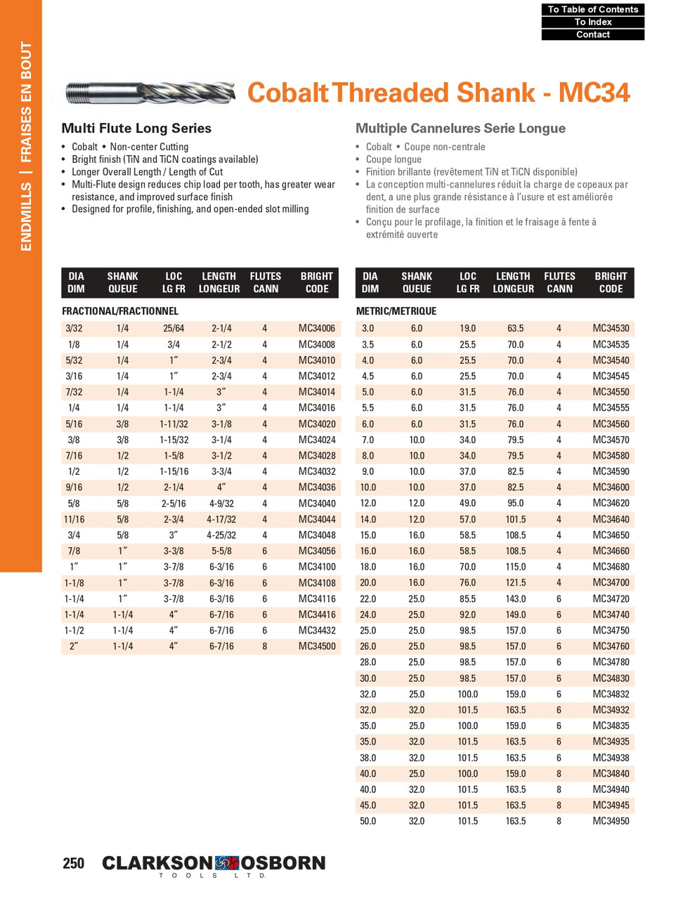 3.5mm Cobalt 4 Flute Long Threaded Shank End Mill   MC34535