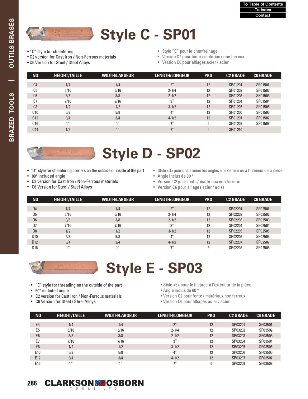 1/2 x 1/2 x 3-1/2" Style-C C2 Grade Carbide Brazed Tool   SP01205