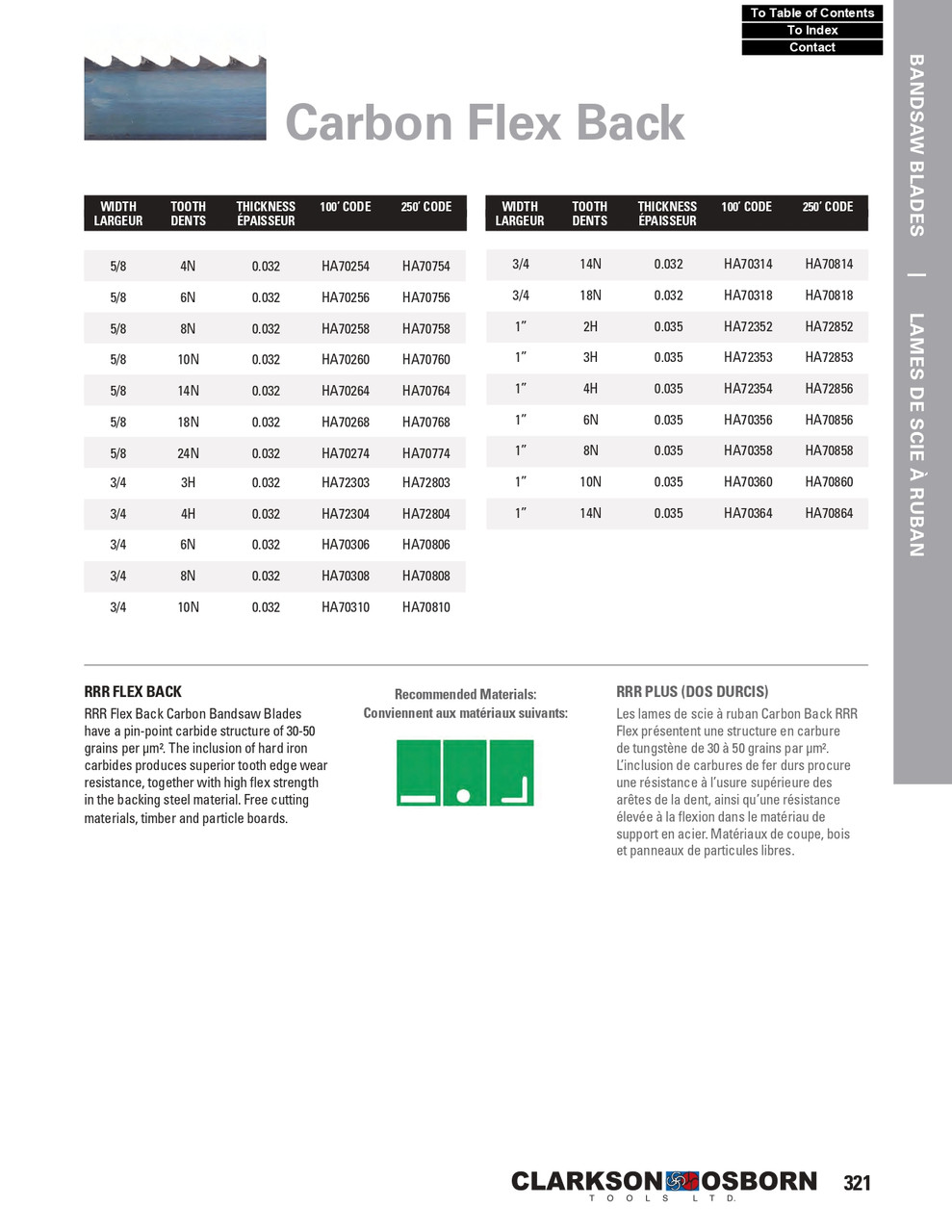 5/8" 6-TPI x  100' Carbon Flex Back Bandsaw Blade   HA70256
