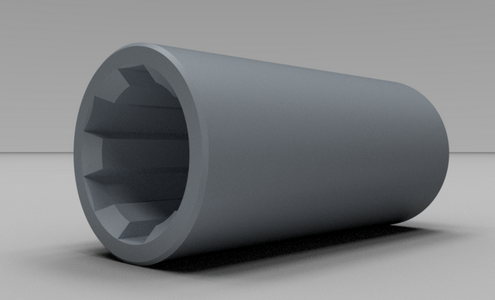 7/8"-6 Spline x 2-1/2" Female Shaft Coupler  PTO0332-00337