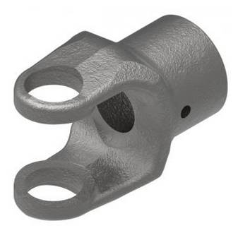 1-1/4" Round - Roll Pin Yoke - 6 Series  PTO8020620