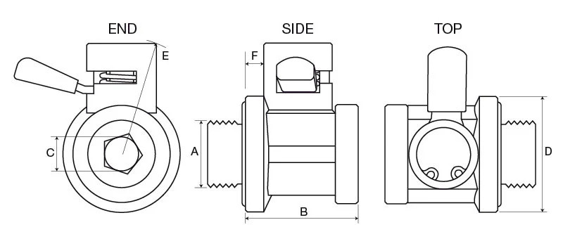 1"-14 Oil Drain Valve   EZ-209P