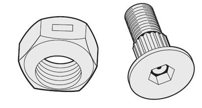 25 Pack Countersunk 82º New Holland Overlap Twin Sickle Bolts w/Nuts  CUT01109